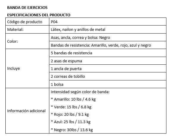 Power Bands: Kit de 5 Bandas de Resistencia con Mangos